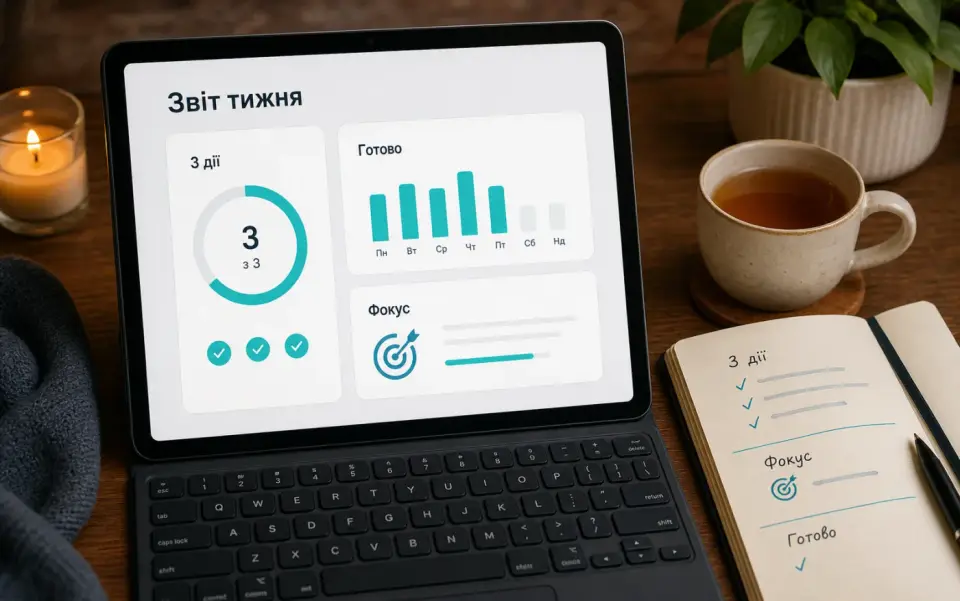 Макет отчёта недели в кабинете 4qLife